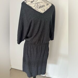 Evan Picone stretchy charcoal gray knit dress size XL NWT